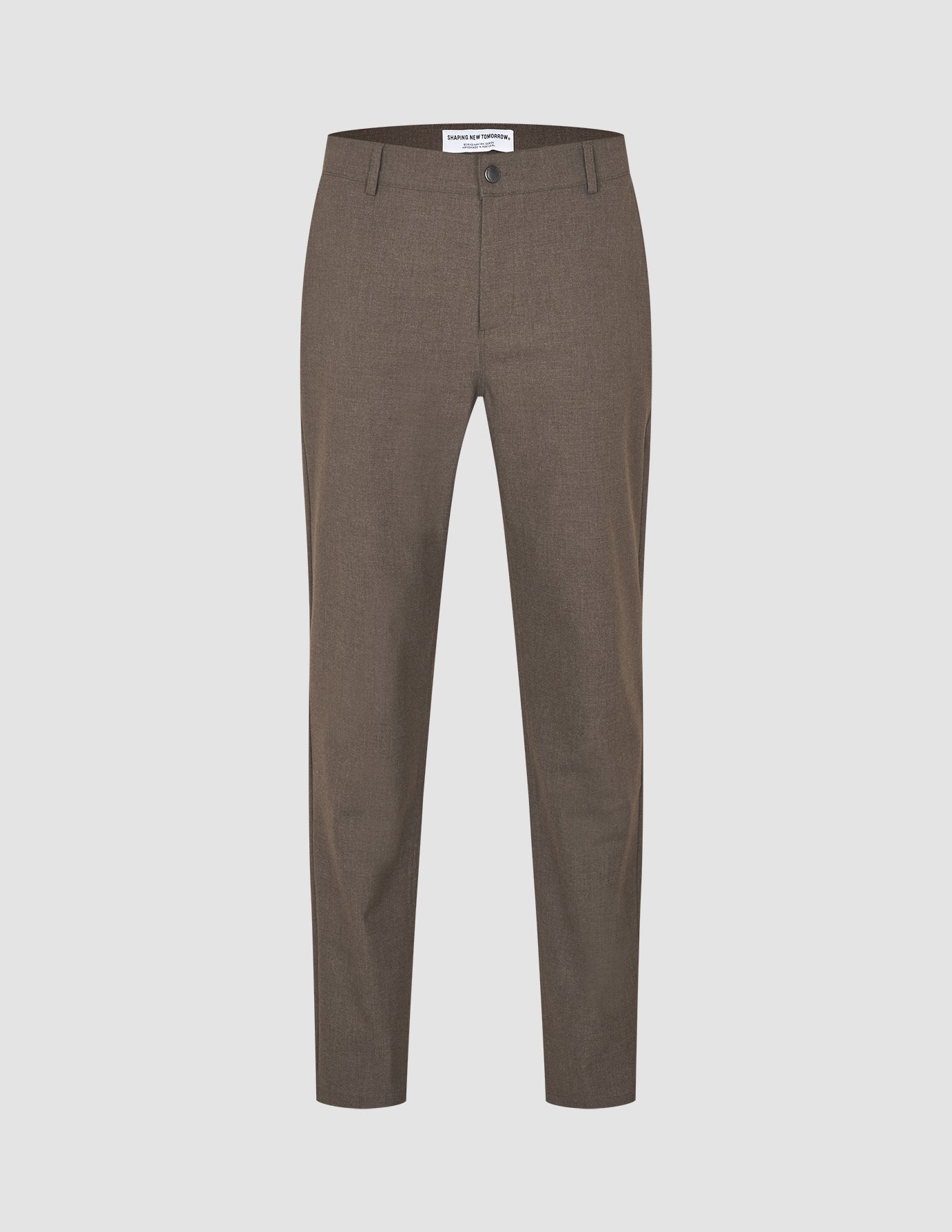 Essential Pants Regular Saddle Brown Melange